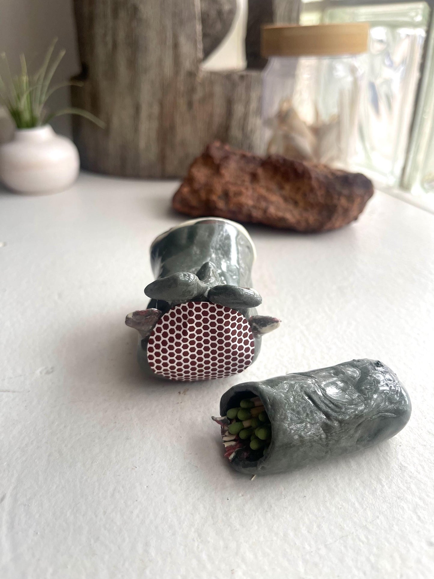 Monster 'Ronald' Match Holder: Trinket Dish with Striker