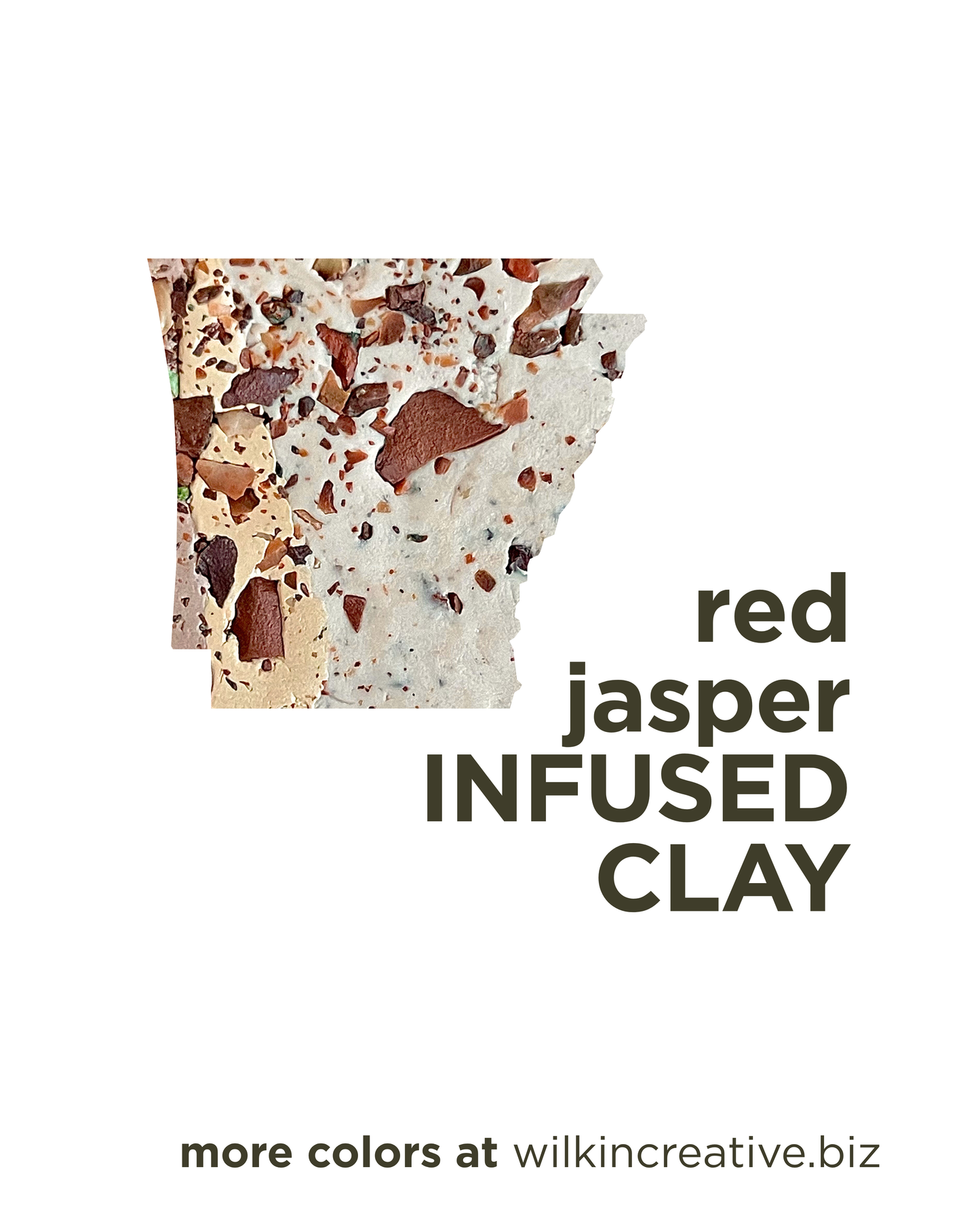 red jasper infused clay