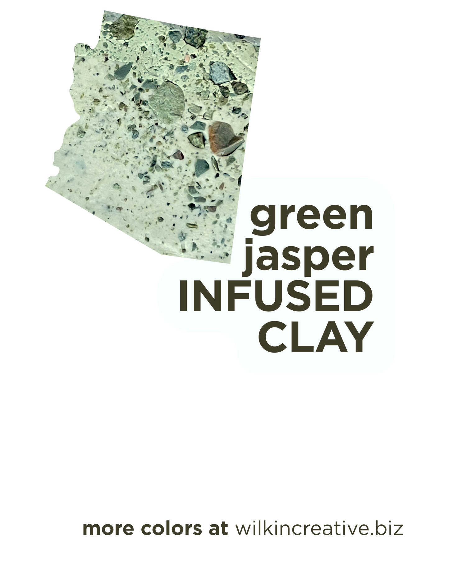 green jasper infused clay
