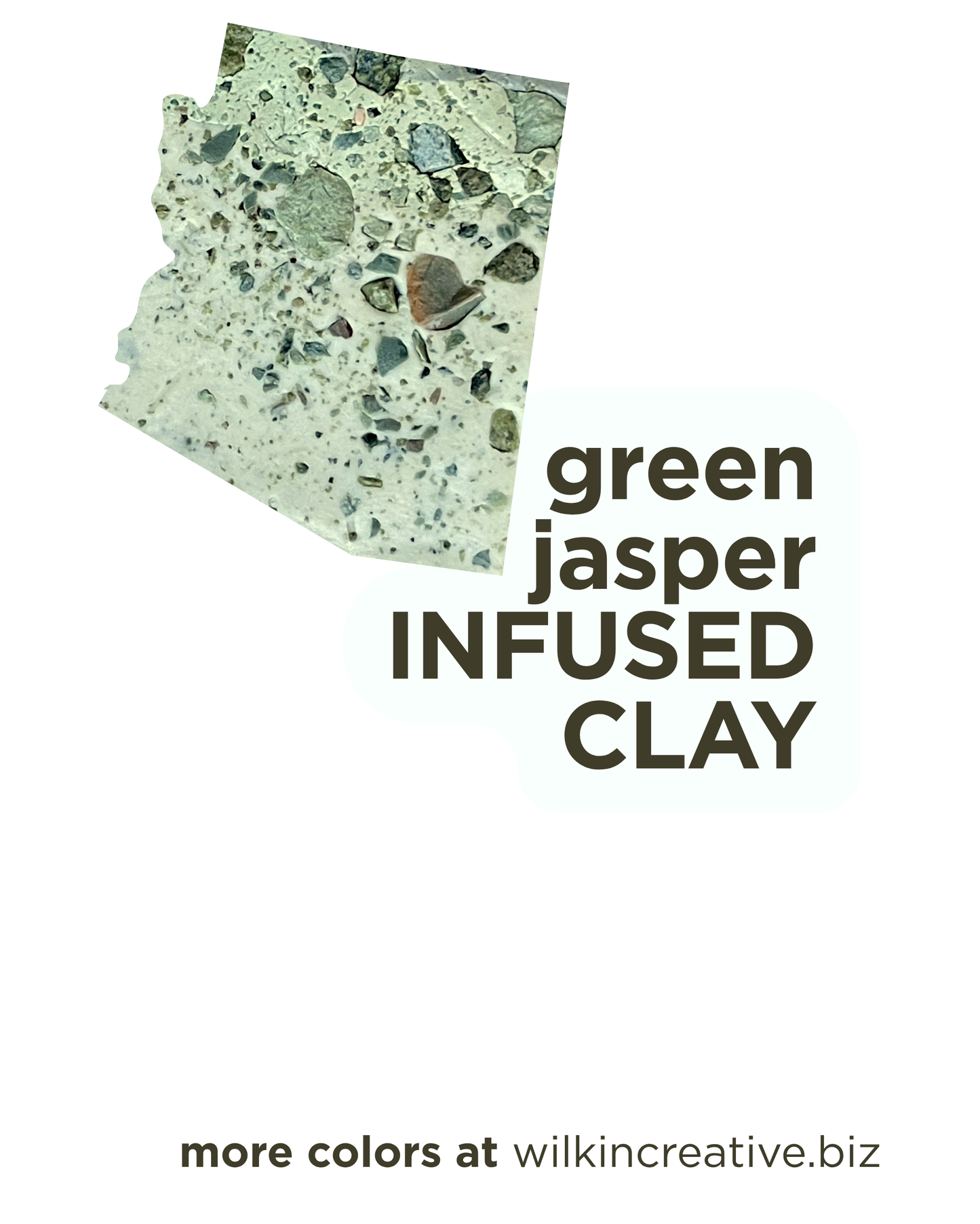green jasper infused clay