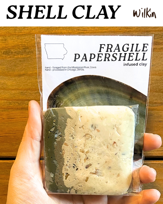 fragile papershell infused clay