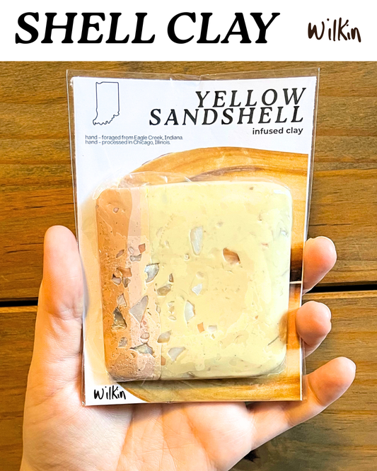 yellow sandshell infused clay