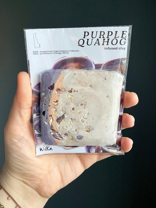 purple quahog infused clay