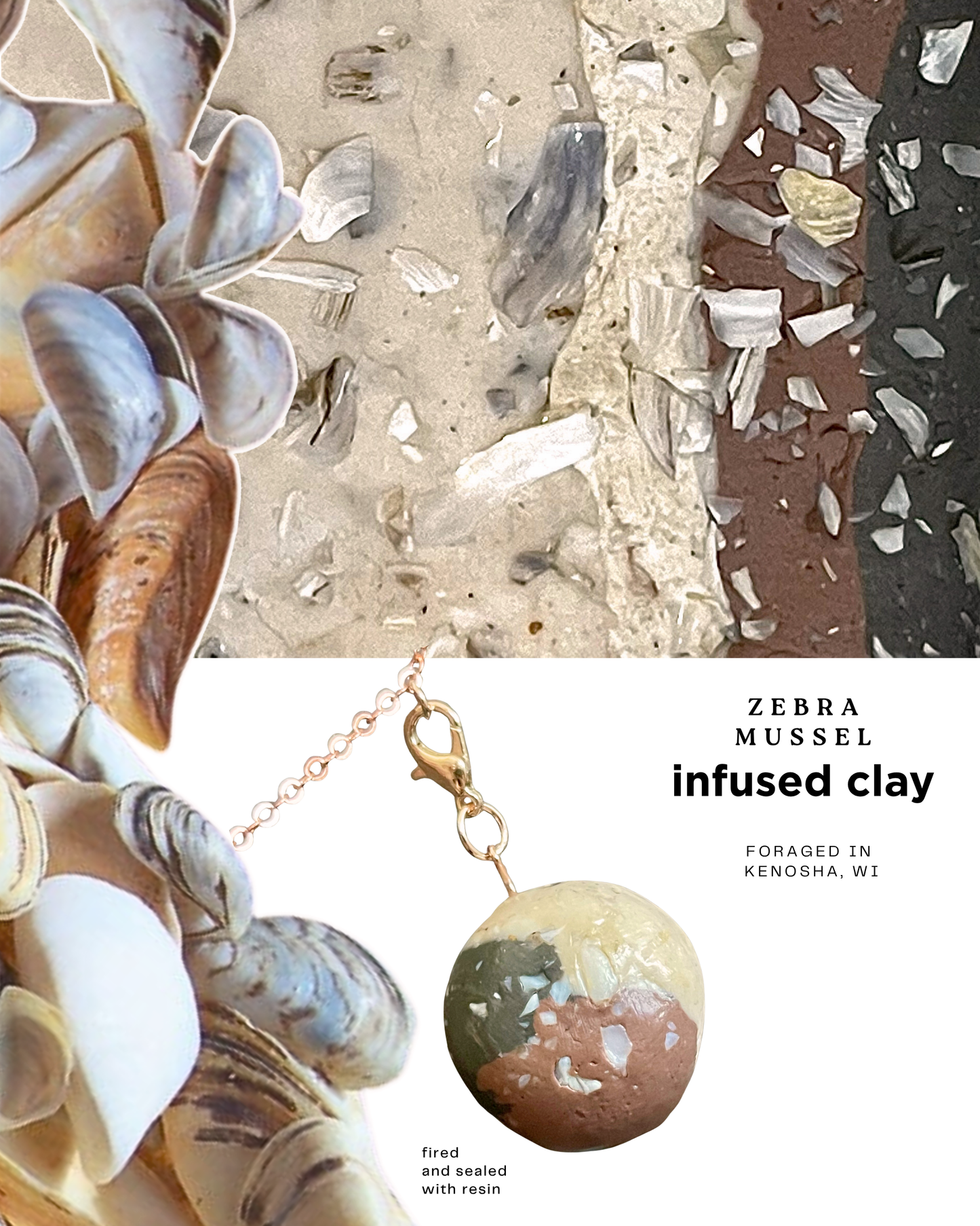 zebra mussel infused clay