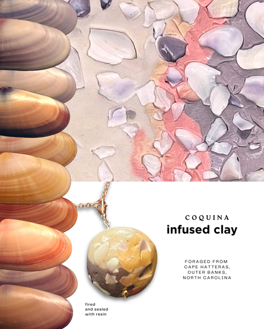 coquina shell infused clay