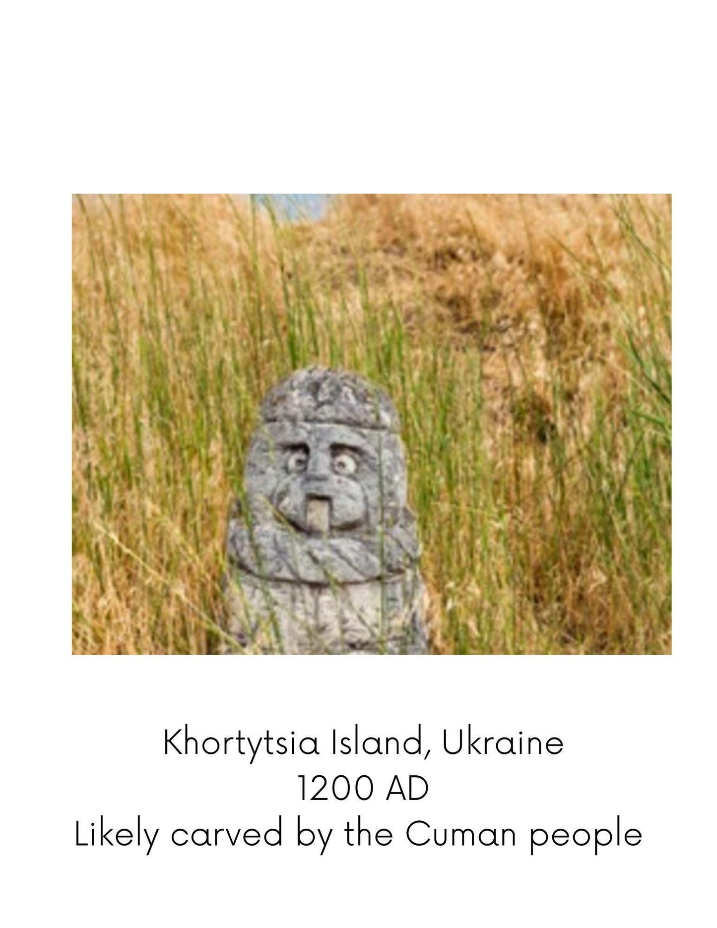 Keith the Wide-Eyed Sentinel – Stone Guardian Gargoyle – Handcrafted Kurgan Stelae-Inspired Sculpture