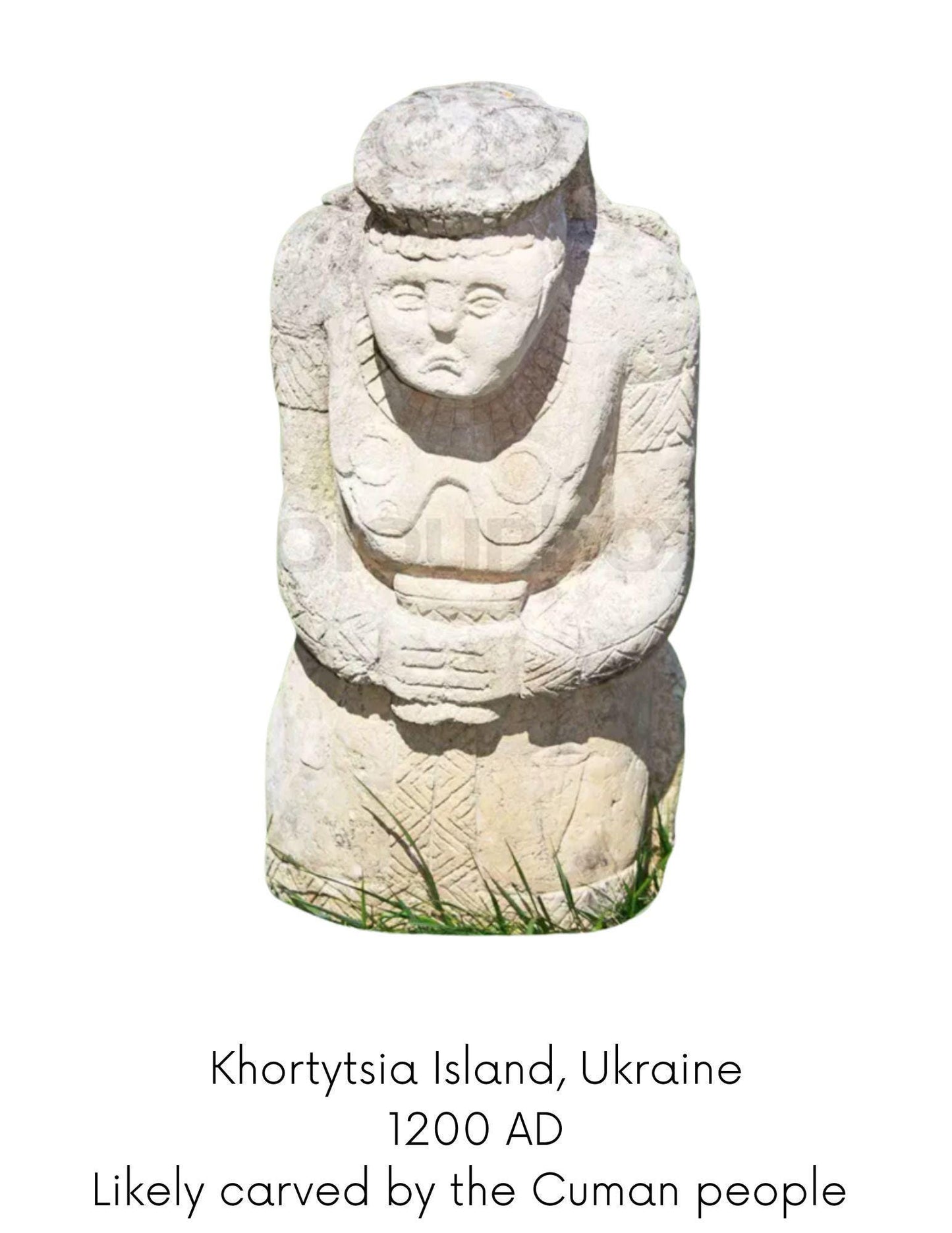 Donna the Elder Protector – Ancient Female Guardian Gargoyle – Clay & Quartz – Kurgan Stelae Inspired