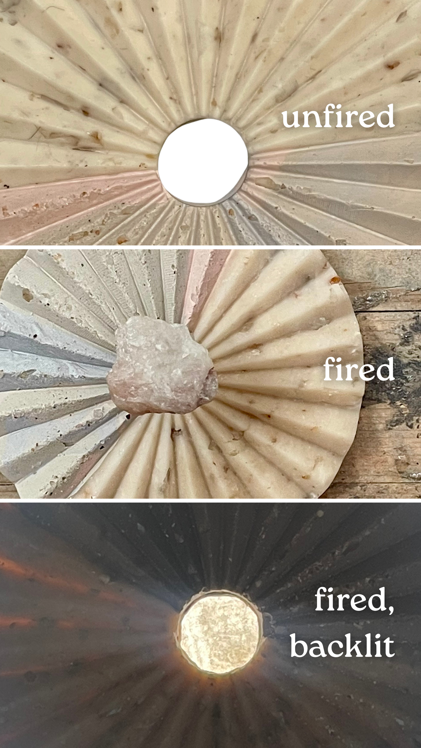 pink quartz infused clay