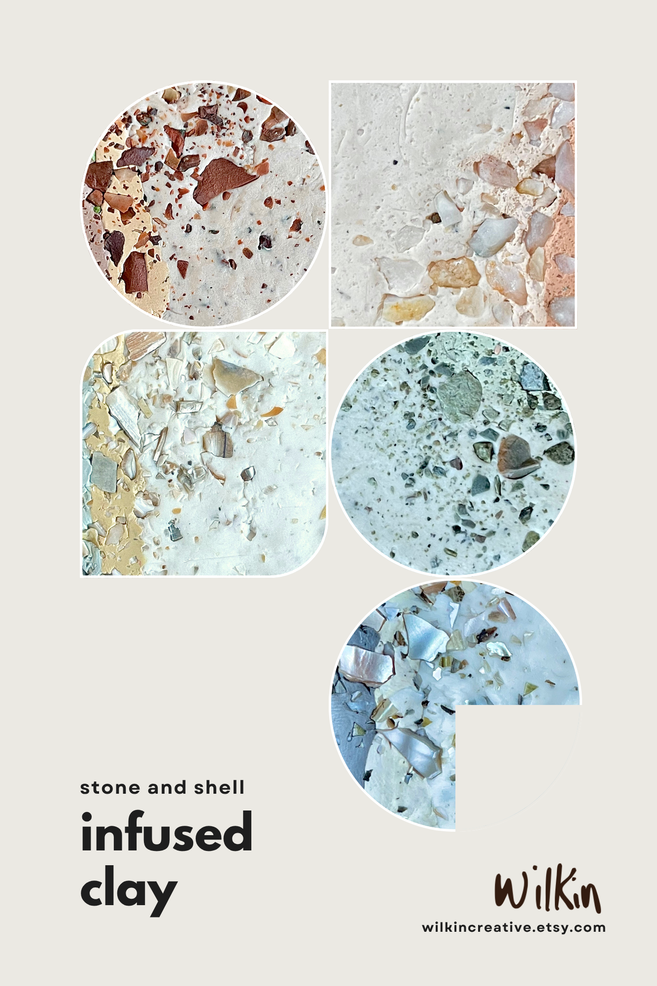 fragile papershell infused clay