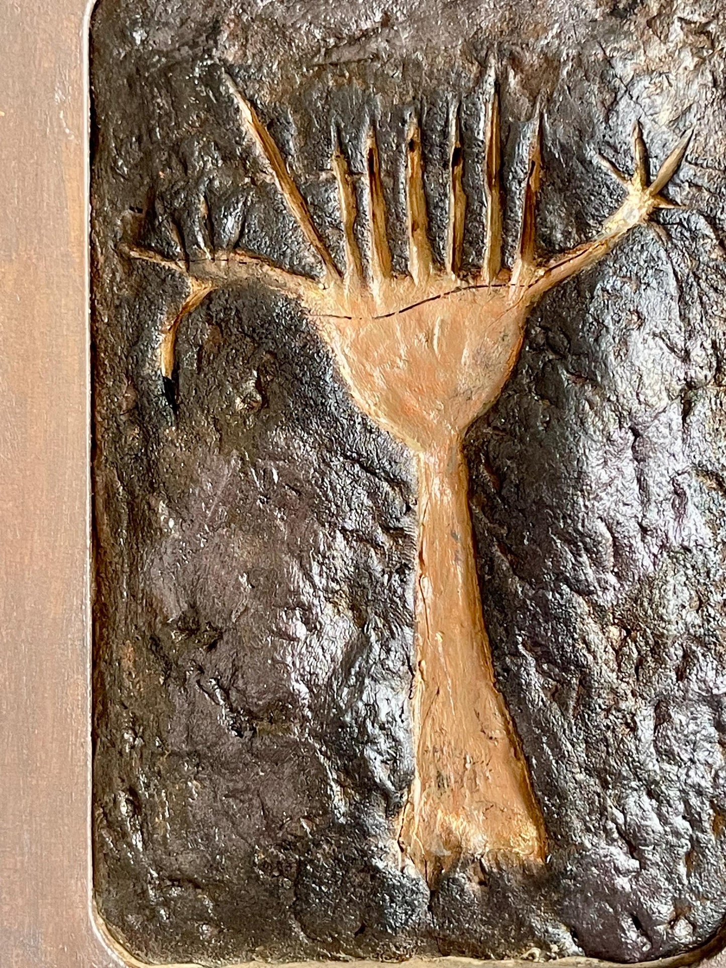 Framed Sculpture – Nine Mile Canyon Petroglyph “Tree of Life”