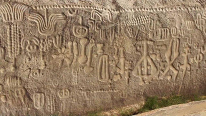 Inga Stone (Brazil) Petroglyph — Hand-Sculpted 4×6 Clay Wall Art