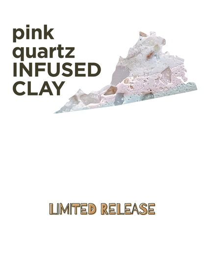 pink quartz infused clay