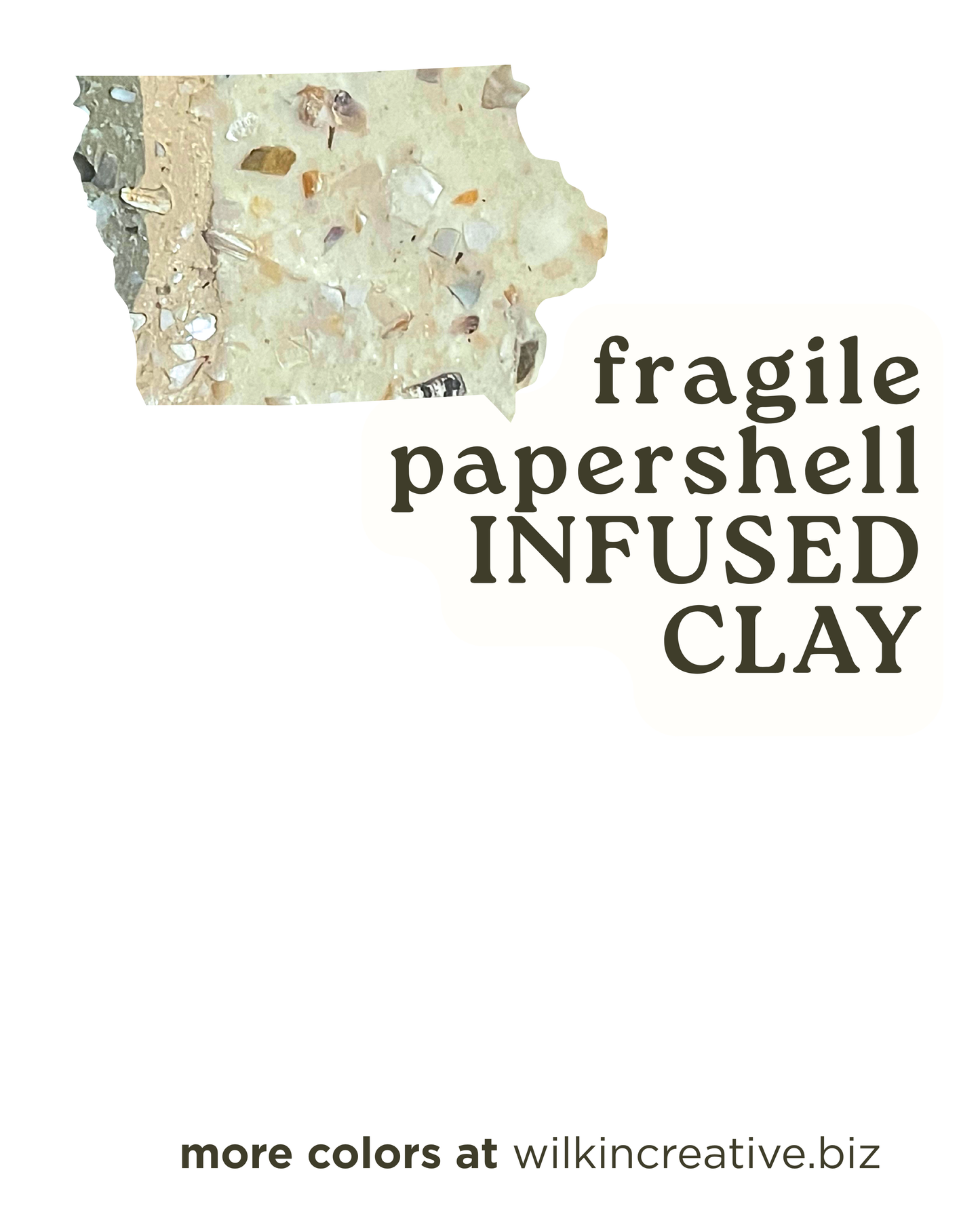 fragile papershell infused clay