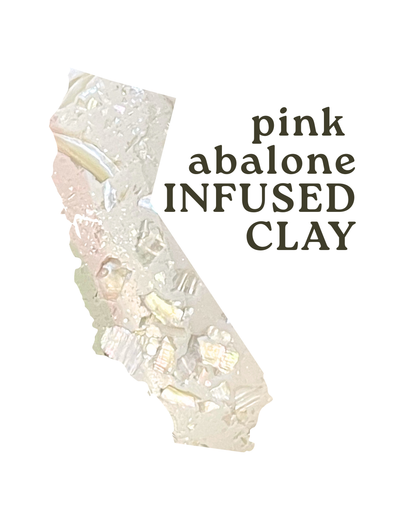 pink abalone infused clay