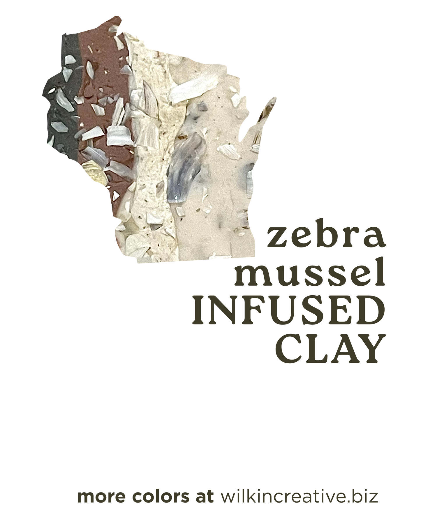 zebra mussel infused clay