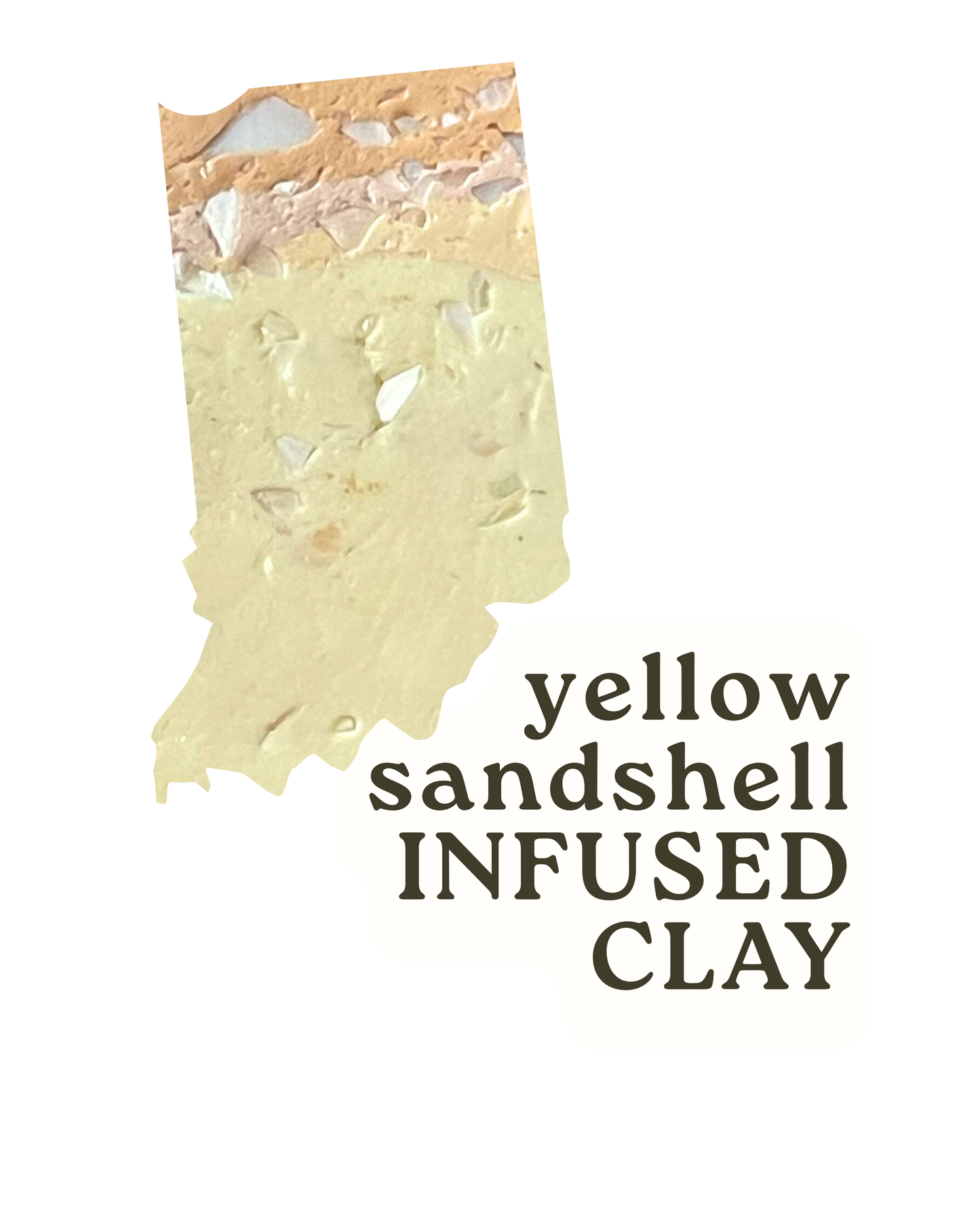 yellow sandshell infused clay