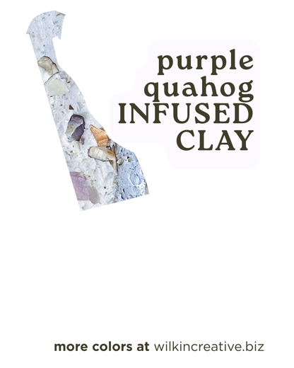 purple quahog infused clay
