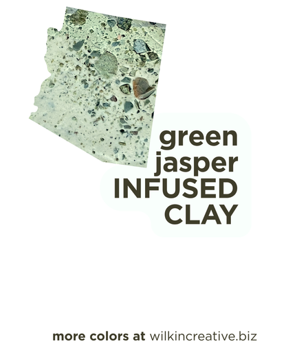 green jasper infused clay