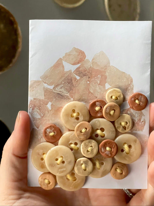 20 buttons - made with fire quartz clay