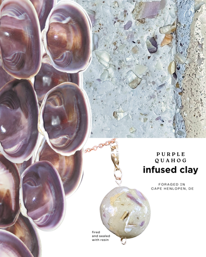 purple quahog infused clay