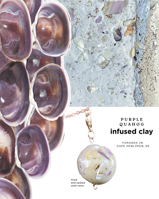purple quahog infused clay