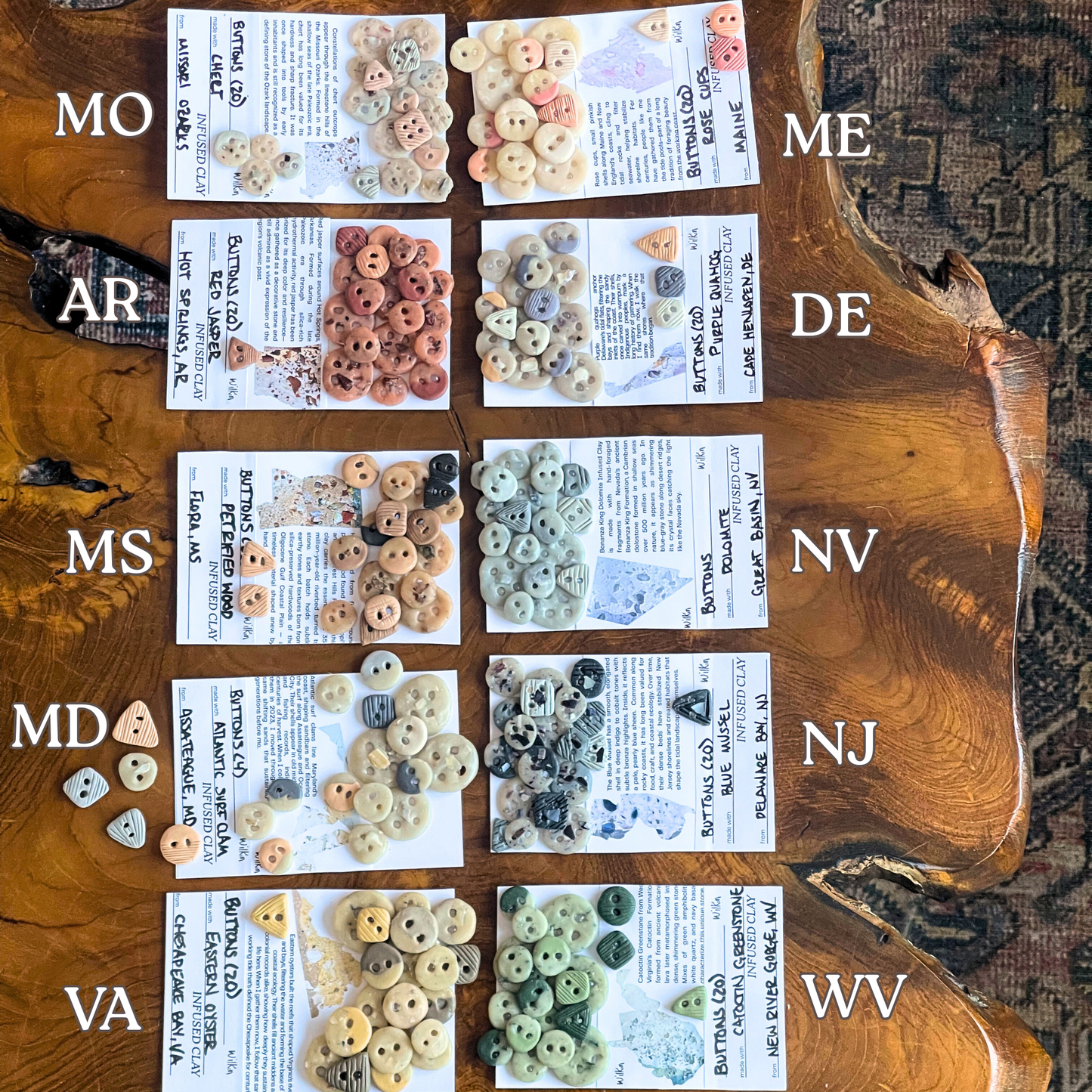 BUTTONS - choose your clay