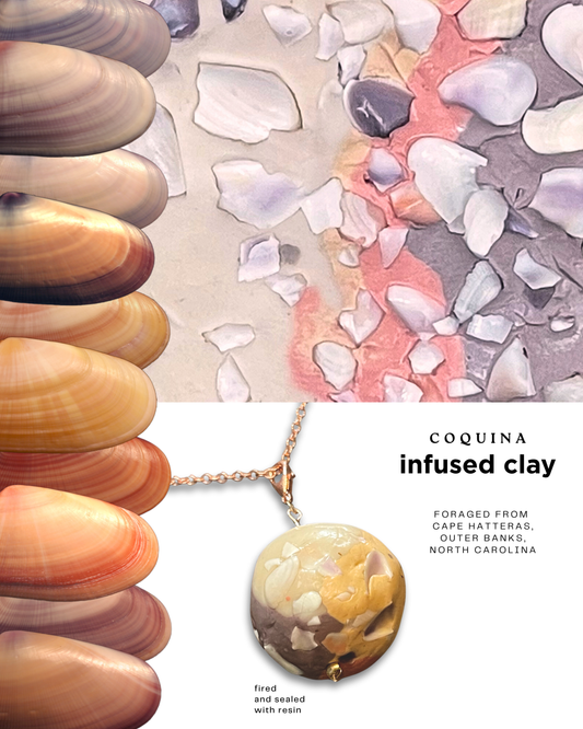 coquina shell infused clay