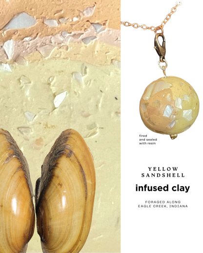 yellow sandshell infused clay
