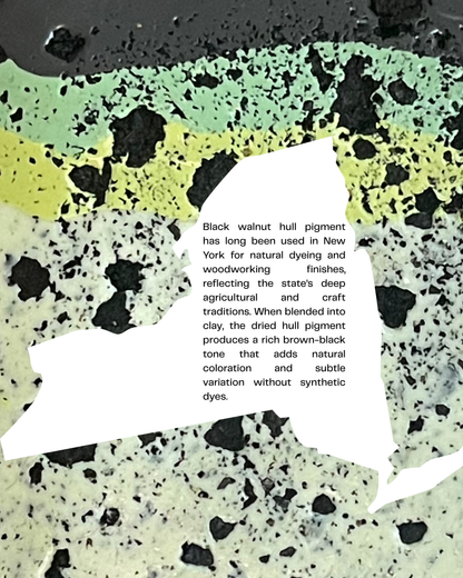 black walnut infused clay