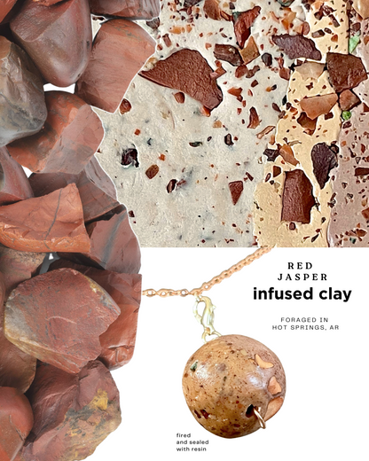 red jasper infused clay