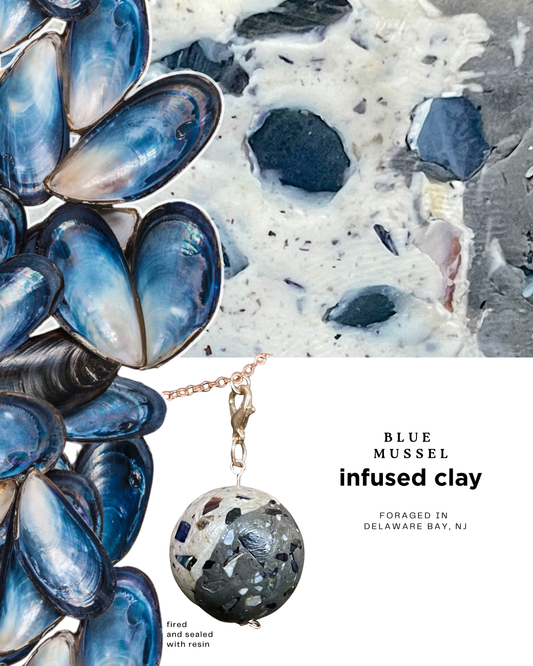 blue mussel infused clay
