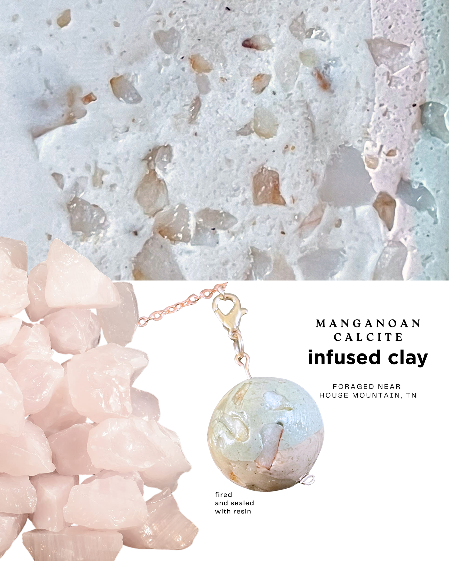 manganoan calcite infused clay