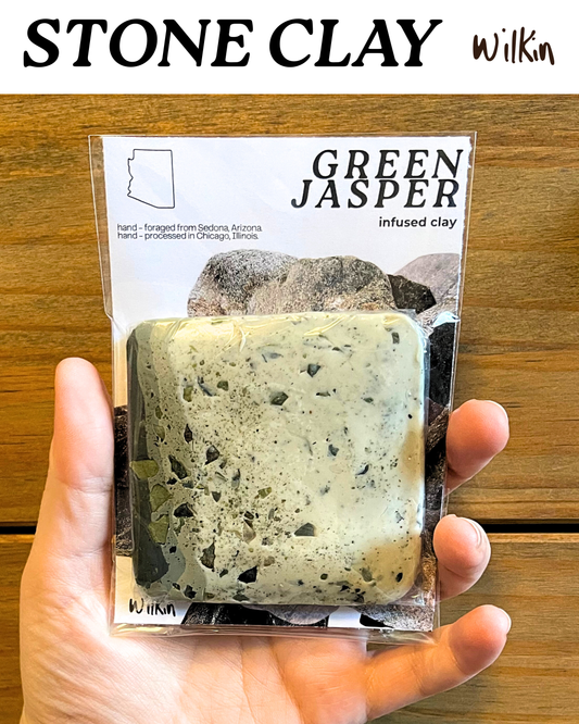 green jasper infused clay