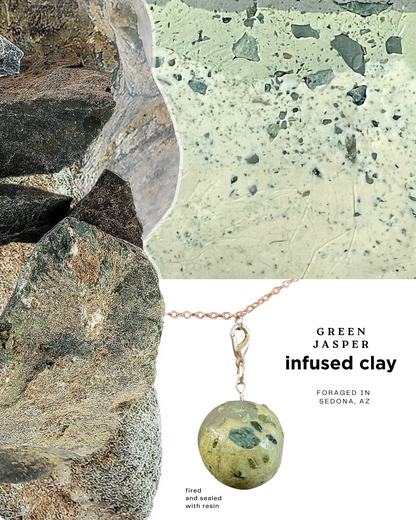 green jasper infused clay
