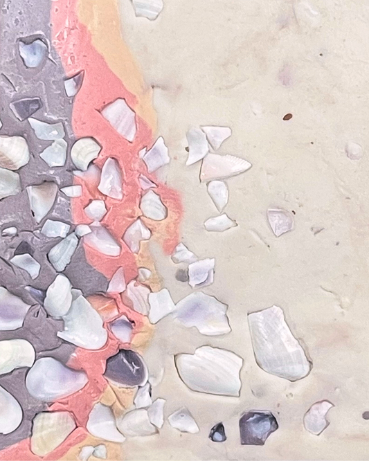 coquina shell infused clay
