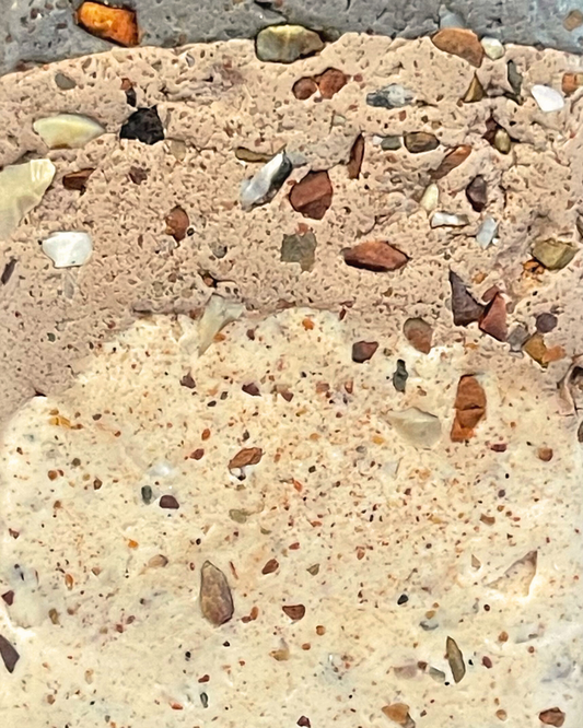 petrified wood infused clay