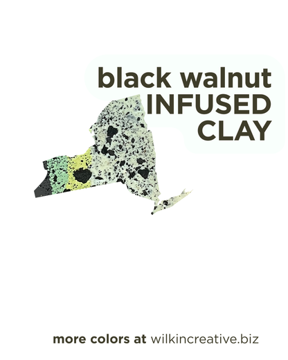 black walnut infused clay