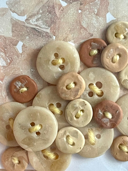 20 buttons - made with fire quartz clay