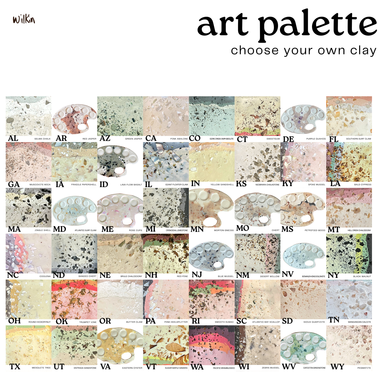 ART PALETTE - choose your clay