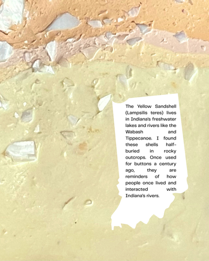 yellow sandshell infused clay