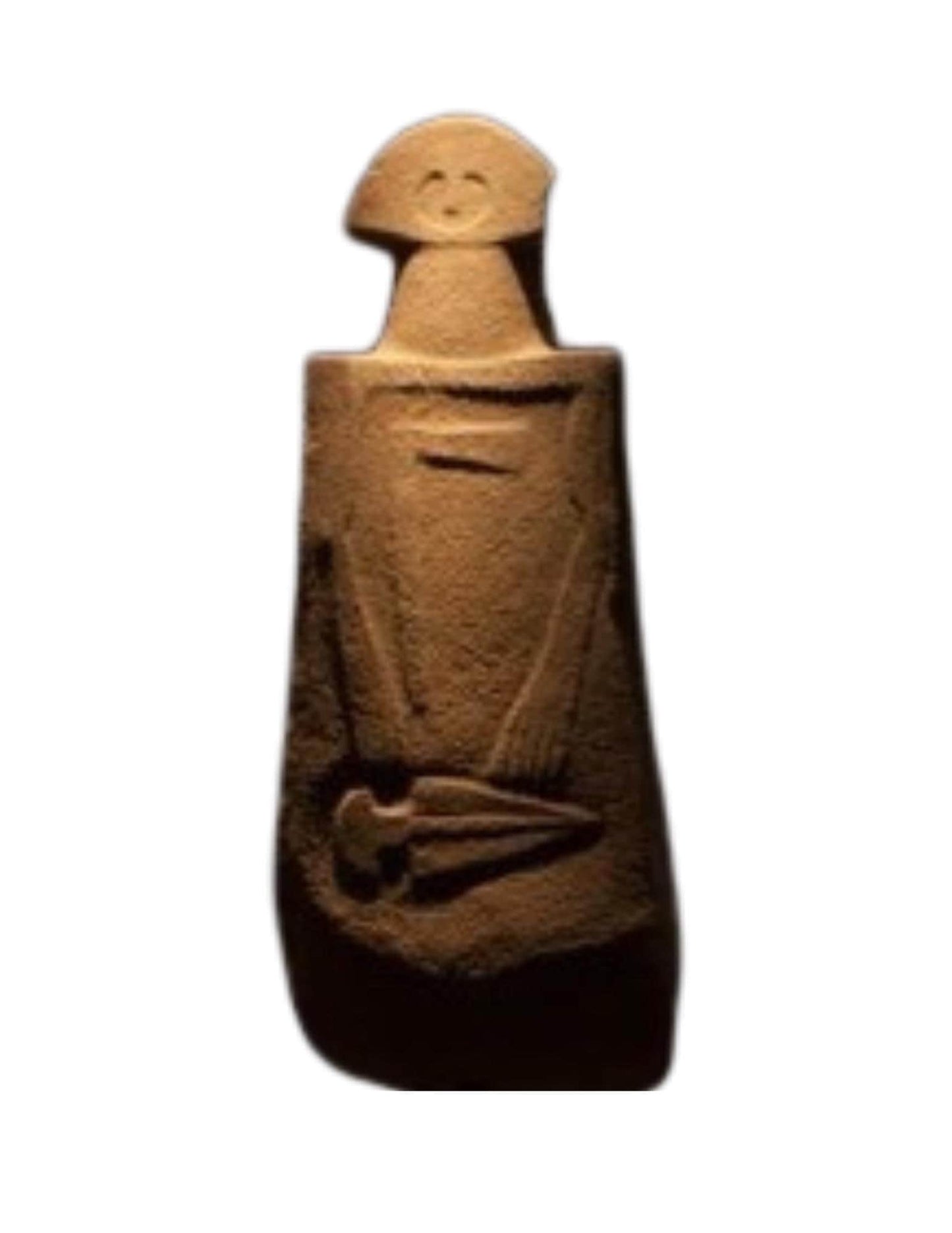 Greg the Silent Watcher – Mini Stone Gargoyle – Hand-Sculpted Clay & Jasper – Kurgan Stelae-Inspired