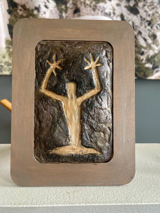 Framed Sculpture – Nine Mile Canyon Petroglyph “Surprise”