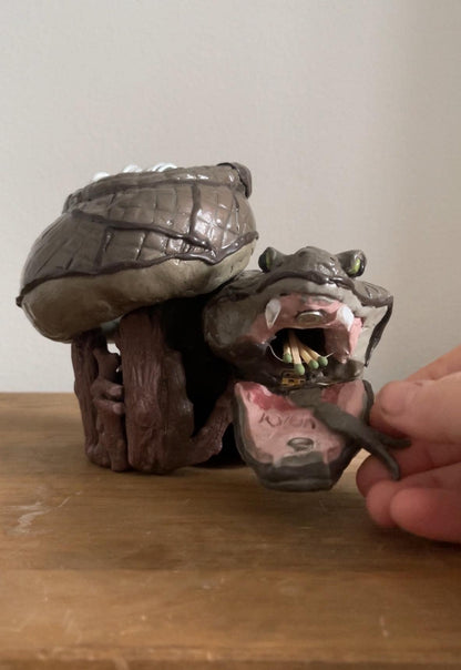 Hand Sculpted Rattlesnake Votive Set: Candle Holder, Match Striker & Snuffer