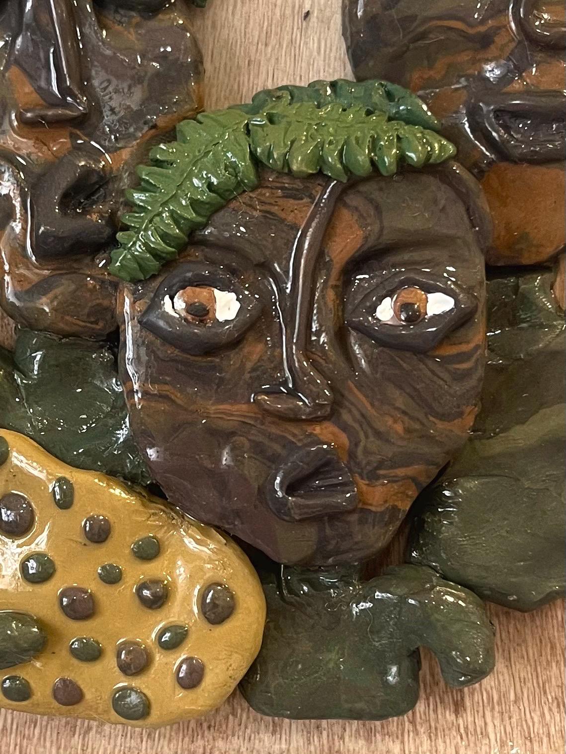 Monstera Family Portrait: Wood Wall Relief Sculpture