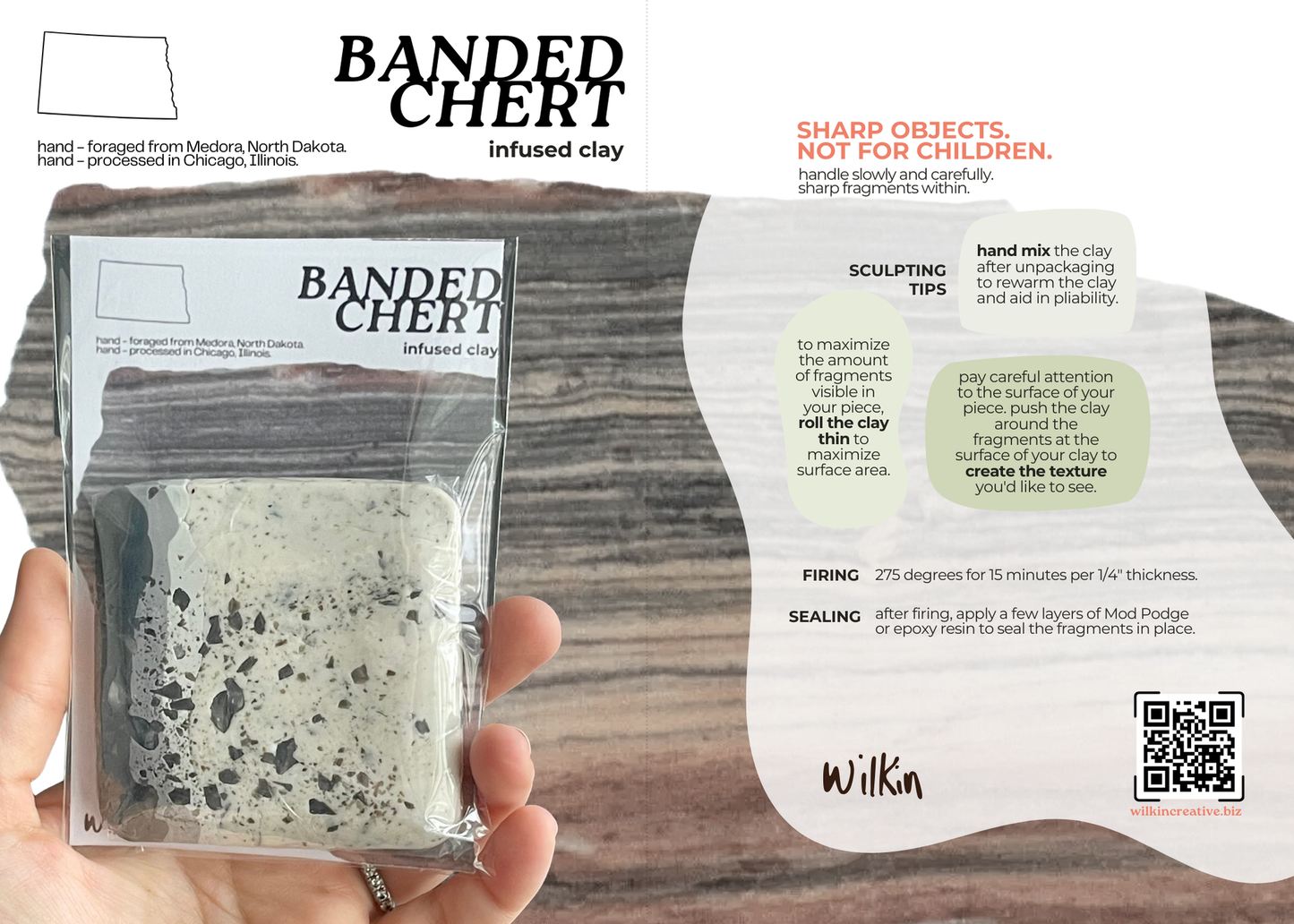 banded chert infused clay