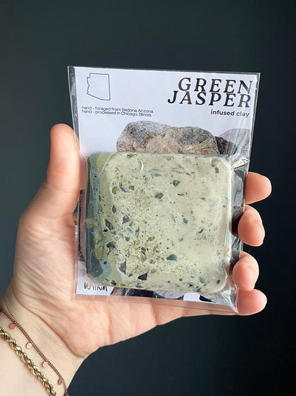 green jasper infused clay