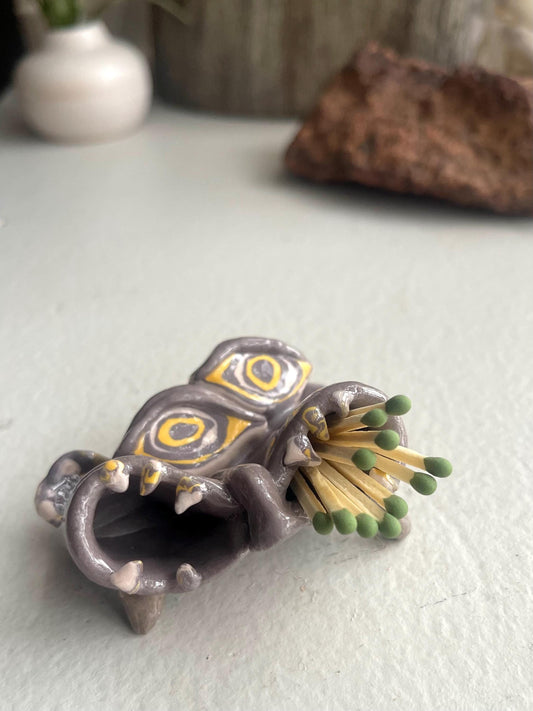 Gemini Monster Match Holder: Trinket Dish with Striker