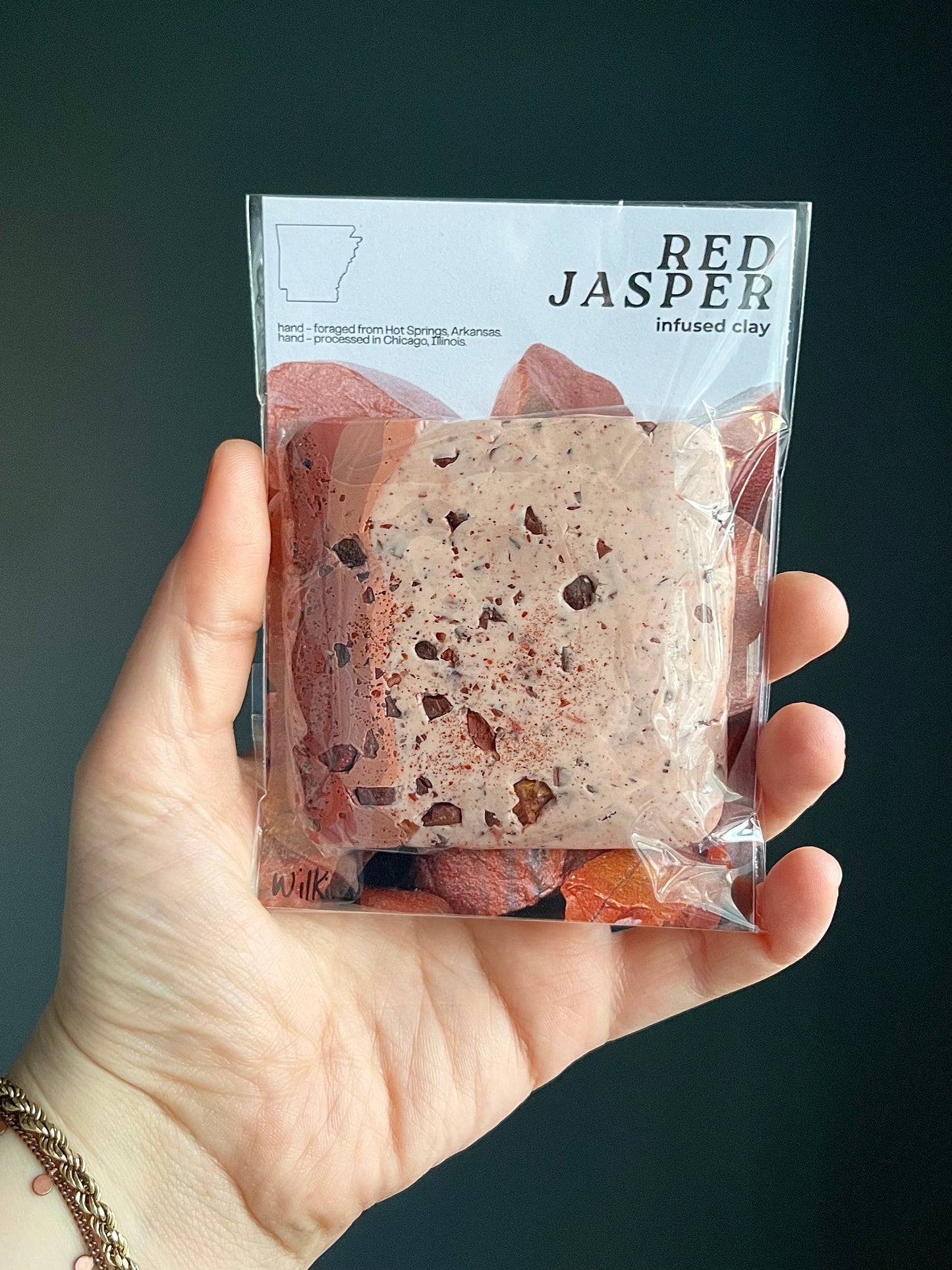 red jasper infused clay