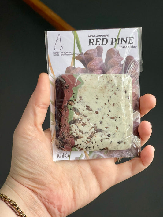 red pine infused clay