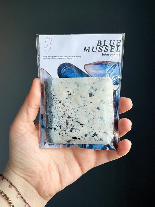 blue mussel infused clay